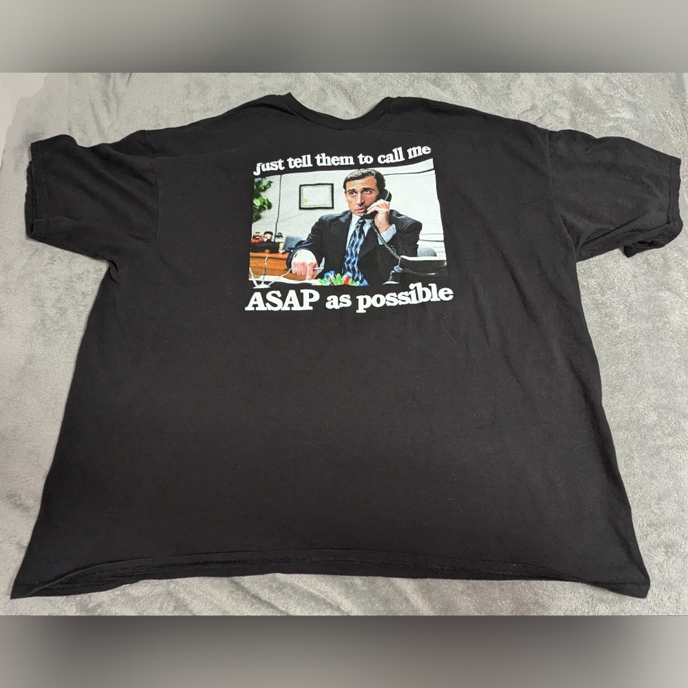 Michael Scott The Office T-Shirt Call Me ASAP As Possible 3XL